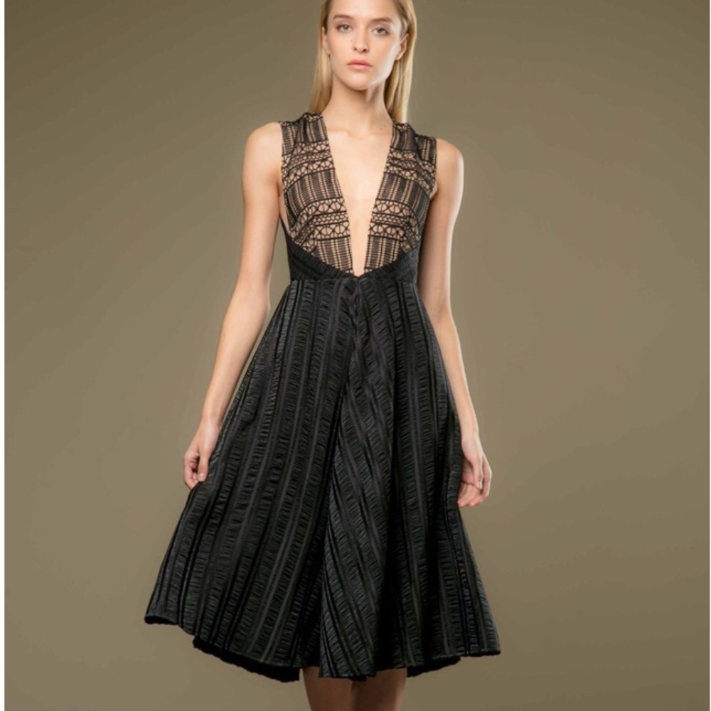 🎉HOST PICK🎉 NWT Plunging Neckline Midi Dress